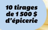 10 lots de cartes cadeaux épicerie IGA de 1500 $