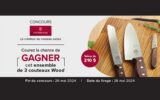 Un ensemble de 3 couteaux « Wood » par Victorinox offert