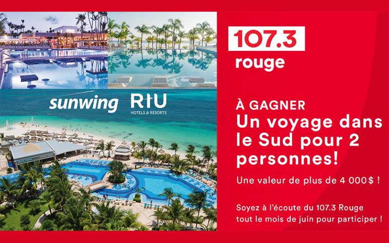 Gagnez 4 forfaits vacances dans le Sud (4000 $ chaque)