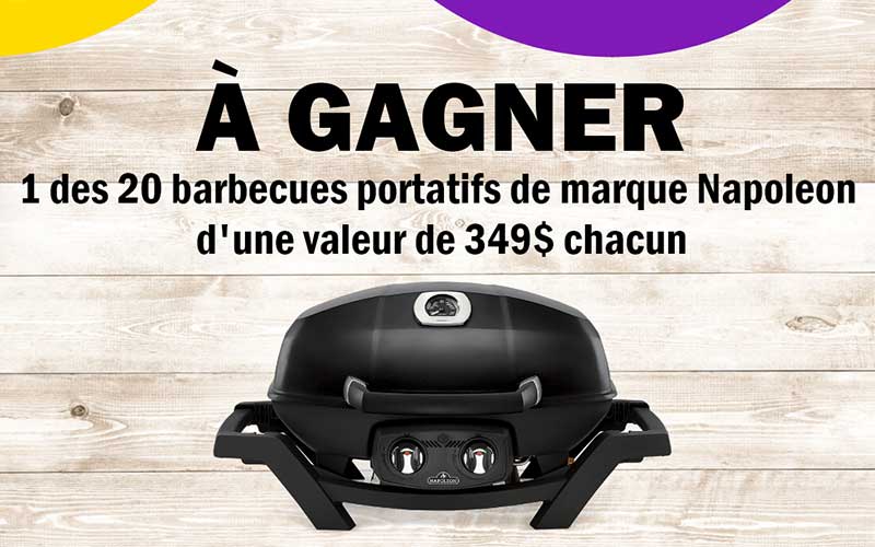 Gagnez 20 BBQ portatifs Napoleon de 349 $ chacun