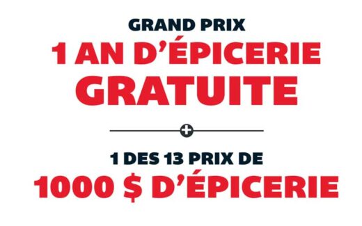 Gagnez 1 AN D’ÉPICERIE GRATUITE (15 000 $)