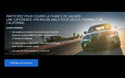 Gagnez une expérience BMW M en Californie (8029 $)