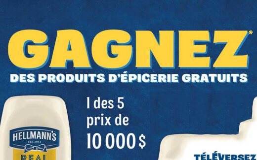 Gagnez 5 grands prix d’épicerie gratuite de 10 000 $ chacun