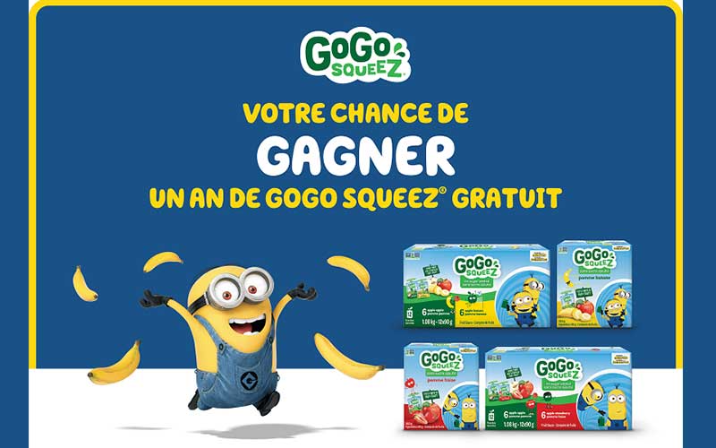 Gagnez un an de GoGo squeeZ (15 gagnant)