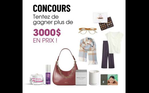 Gagnez un lot de prix d'une valeur de plus de 3000 $