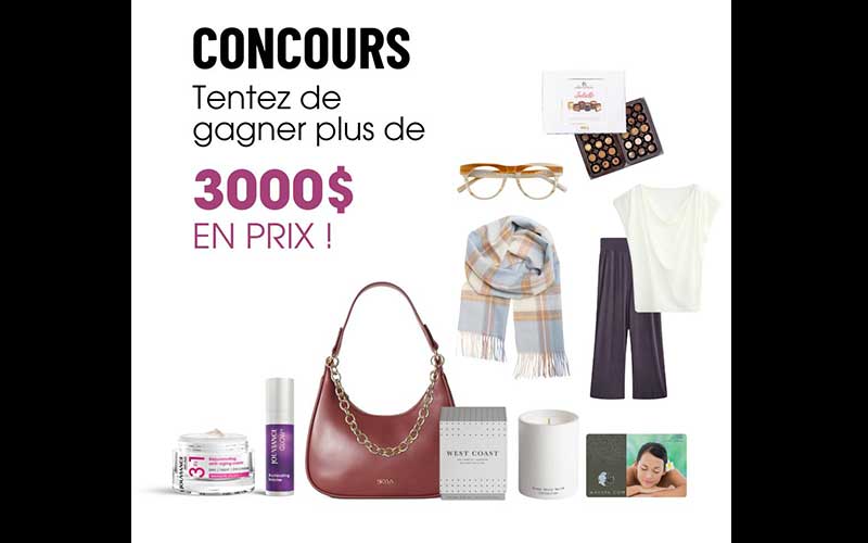 Gagnez un lot de prix d'une valeur de plus de 3000 $