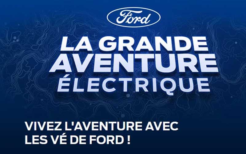 Gagnez un voyage en voiture électrique Ford de rêve (3000 $)