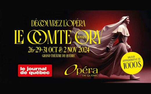 Gagnez une soirée VIP à l’opéra Le comte Ory de Rossini (1000 $)