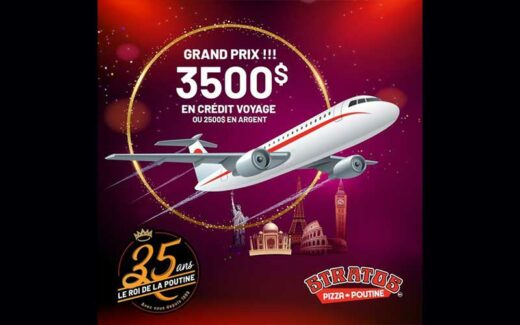 Gagnez 1 crédit voyage de 3500 $ ou 2500 $ en argent