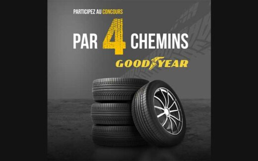 Gagnez 4 Ensembles de 4 Pneus Goodyear de 1000 $ chacun