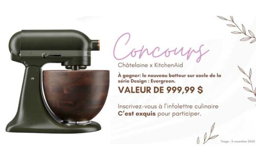 Gagnez le nouveau batteur sur socle de KitchenAid de 1000 $