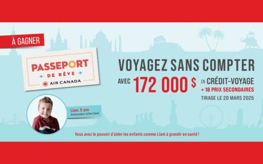 Gagnez un grand prix de 172 000 $ en crédit-voyage