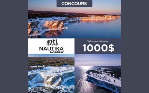 Gagnez un séjour aux Chalets Nautika en Gaspésie (1000 $)