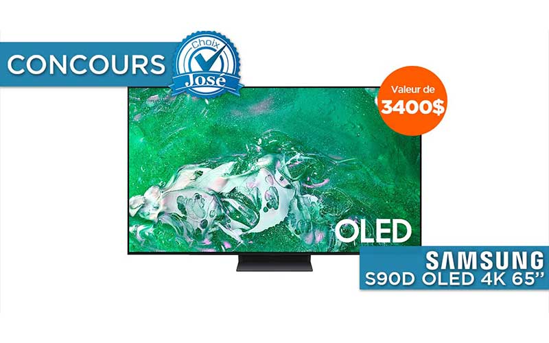 Gagnez un téléviseur OLED 4K 65’’ S90D de Samsung (3400 $)