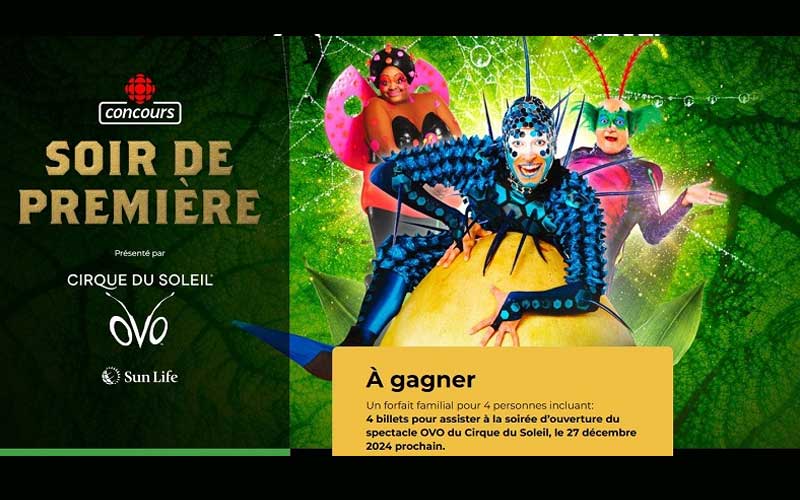 Gagnez 4 billets pour le spectacle OVO du Cirque du Soleil