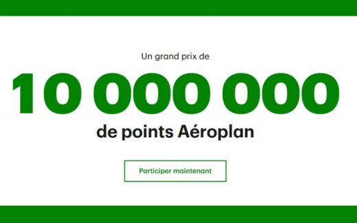 Gagnez Un prix de 10 000 000 de points Aéroplan (300 000 $)