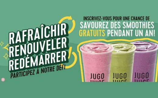 Concours Jugo Juice Défi Détox - Un an de smoothies à gagner