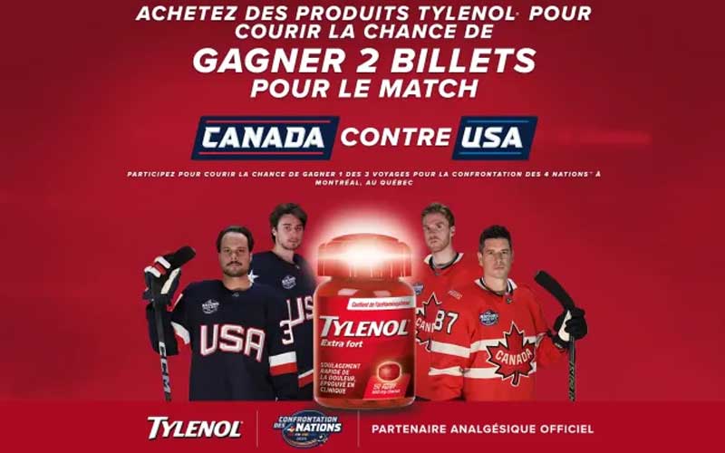 Concours Tylenol - 3 voyages à Montréal de 20 000 $ à gagner