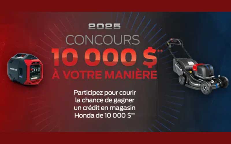 Gagnez un crédit en magasin Honda de 10 000 $