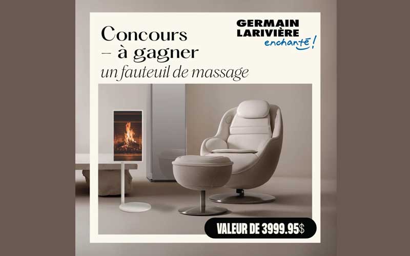 Germain Larivière – Concours gagnez un fauteuil de massage