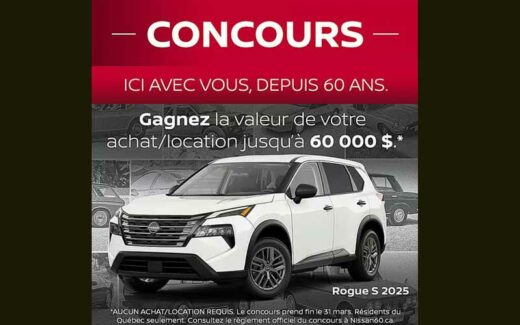 Gagnez une voiture Nissan de 60 000 $