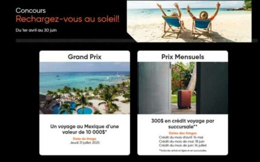 Concours Guillevin - Un crédit voyage de 10 000 $ à gagner
