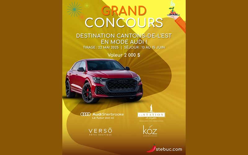 Concours DESTINATION CANTONS-DE-L'EST EN MODE AUDI