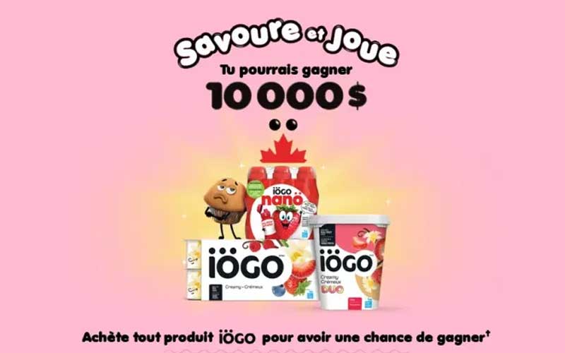 Concours iOGO Savoure Et Joue - un prix en argent de 10000$