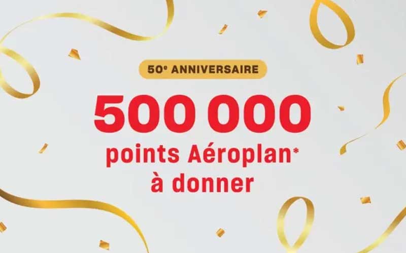 Gagner 100 000 points Aéroplan d’une valeur de 3 000$