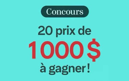 Gagnez 20 Prix de 1000 $ en argent