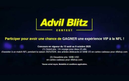 Concours Advil Blitz - Un voyage de 9571 $ à gagner