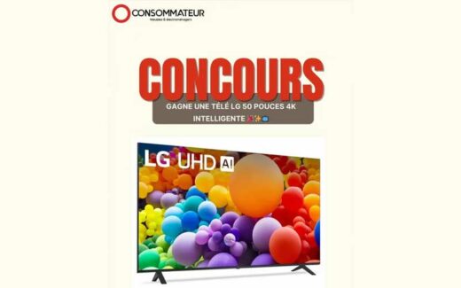 Concours O Consommateurs - Gagnez une TÉLÉVISION LG 4K