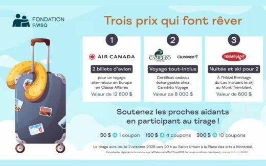 Concours Trois Prix qui font Rêver - 20 000 $ en voyages à gagner