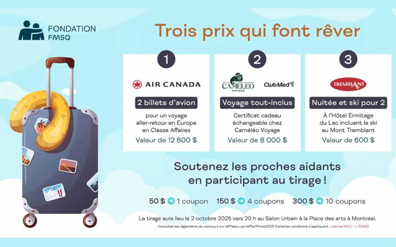 Concours Trois Prix qui font Rêver - 20 000 $ en voyages à gagner