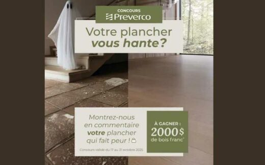 Concours Flordeco - 2000$ de bois franc Preverco à gagner