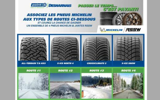 Gagnez 4 pneus Michelin munis de jantes RSSW (1450$)