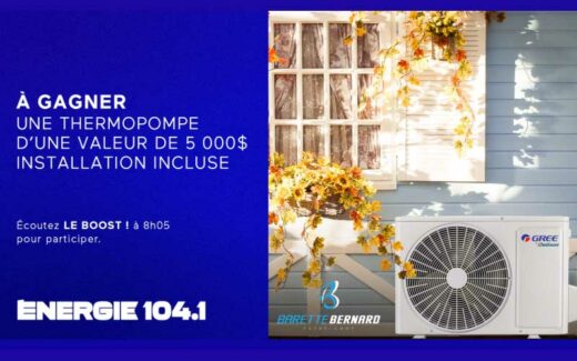Gagnez Une thermopompe de 5 000 $