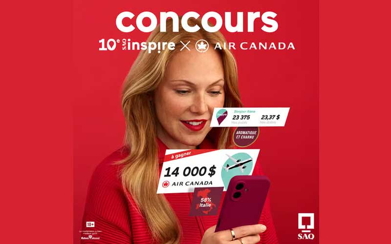 Gagnez un prix de 14 000$ d’Air Canada et Vacances Air Canada