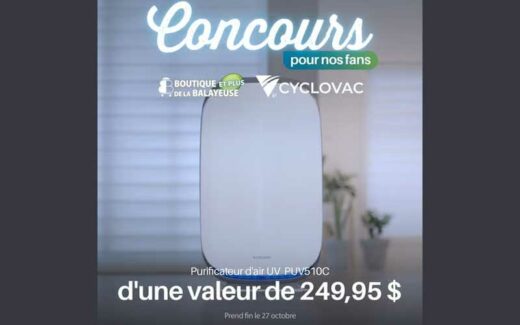 Gagnez un purificateur d’air CycloVac PUV510C de 249.95 $