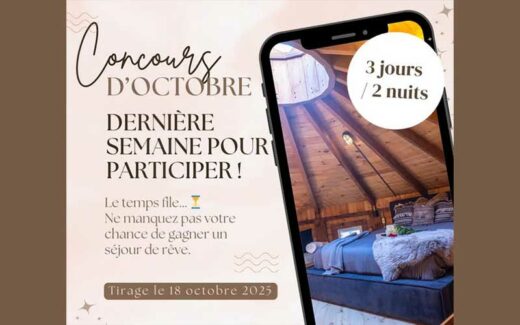 Gagnez un séjour de rêve pour 2 aux Boisés de la Rivière Noire