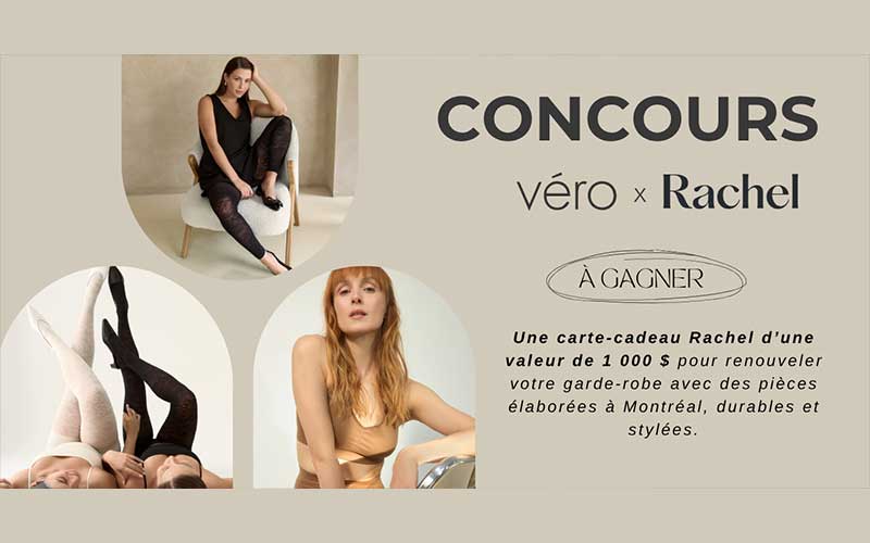 Gagnez une carte-cadeau de 1 000 $ chez Rachel
