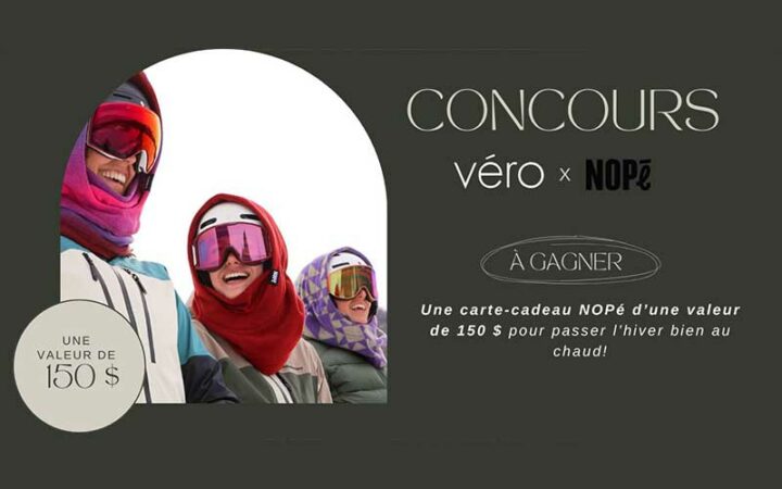 Gagnez une carte-cadeau de 150 $ chez NOPé