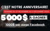 5000 $ à gagner