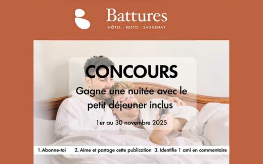 Concours Battures Hotel Fjord Saguenay