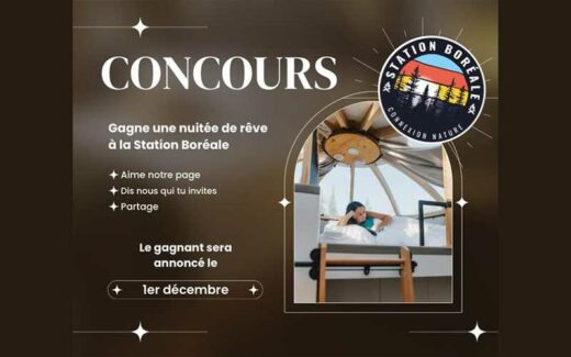 Gagne une nuit magique dans un dôme à la Station Boréale