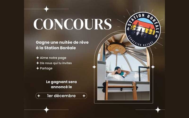 Gagne une nuit magique dans un dôme à la Station Boréale