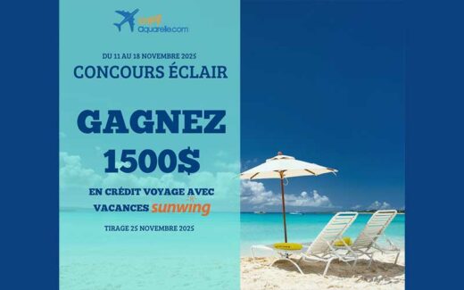 Gagnez 1500 $ en crédit voyage avec Vacances Sunwing