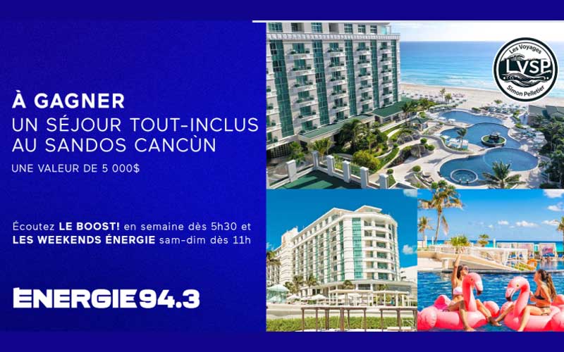 Gagnez Un séjour tout-inclus au Sandos Cancùn (5000 $)