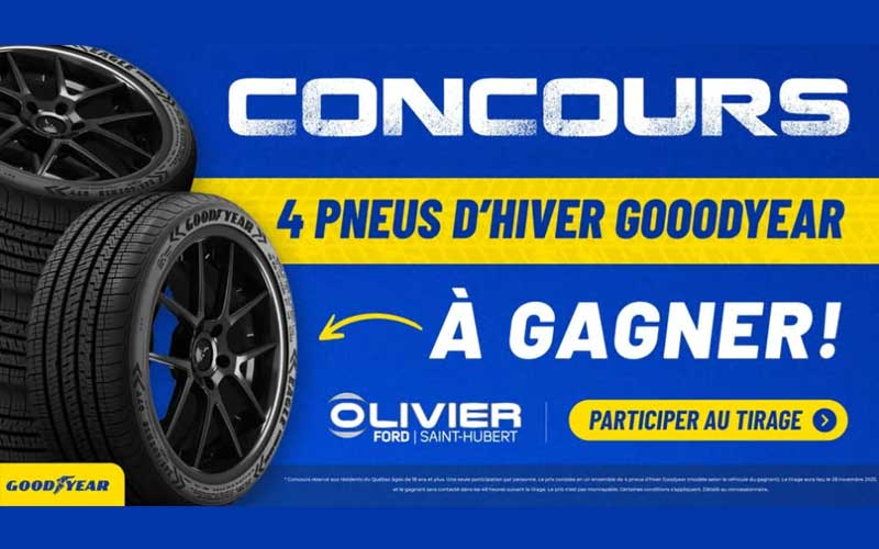 Gagnez un ensemble de 4 pneus d’hiver Goodyear