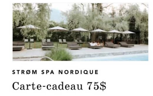 Gagnez une carte cadeau de 75 $ au Strøm spa nordique